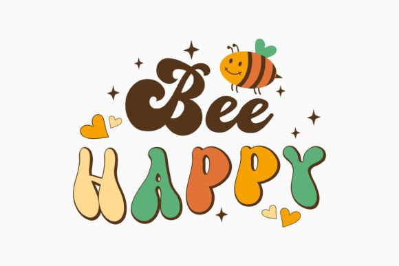 Bee Happy Retro Bee Quotes Svg Design Review