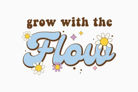 Grow with Positive Quote Retro Flower Embroidery Review