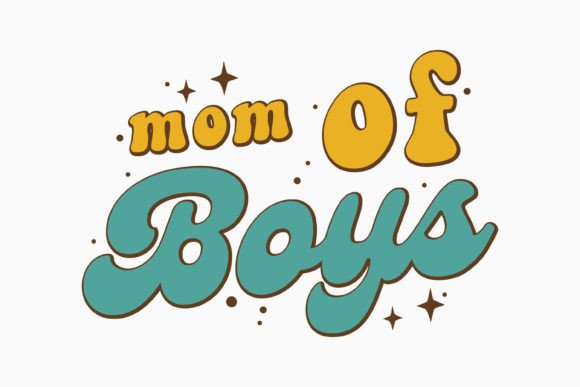 Retro Boy Mom SVG for Mother’s Day Projects