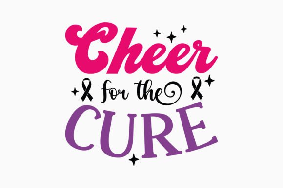 Retro Cheer Cancer Awareness SVG Design Review