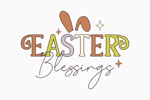 Retro Easter Blessings SVG Design Easter Review