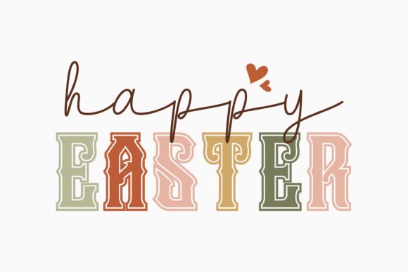 Retro Easter SVG Design Happy Review