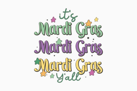 Retro Mardi Gras Quote SVG Mardi Y all