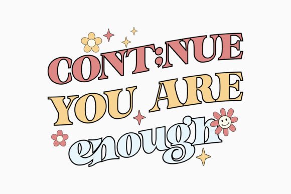 Retro Mental Health Quotes SVG Cont nue Review
